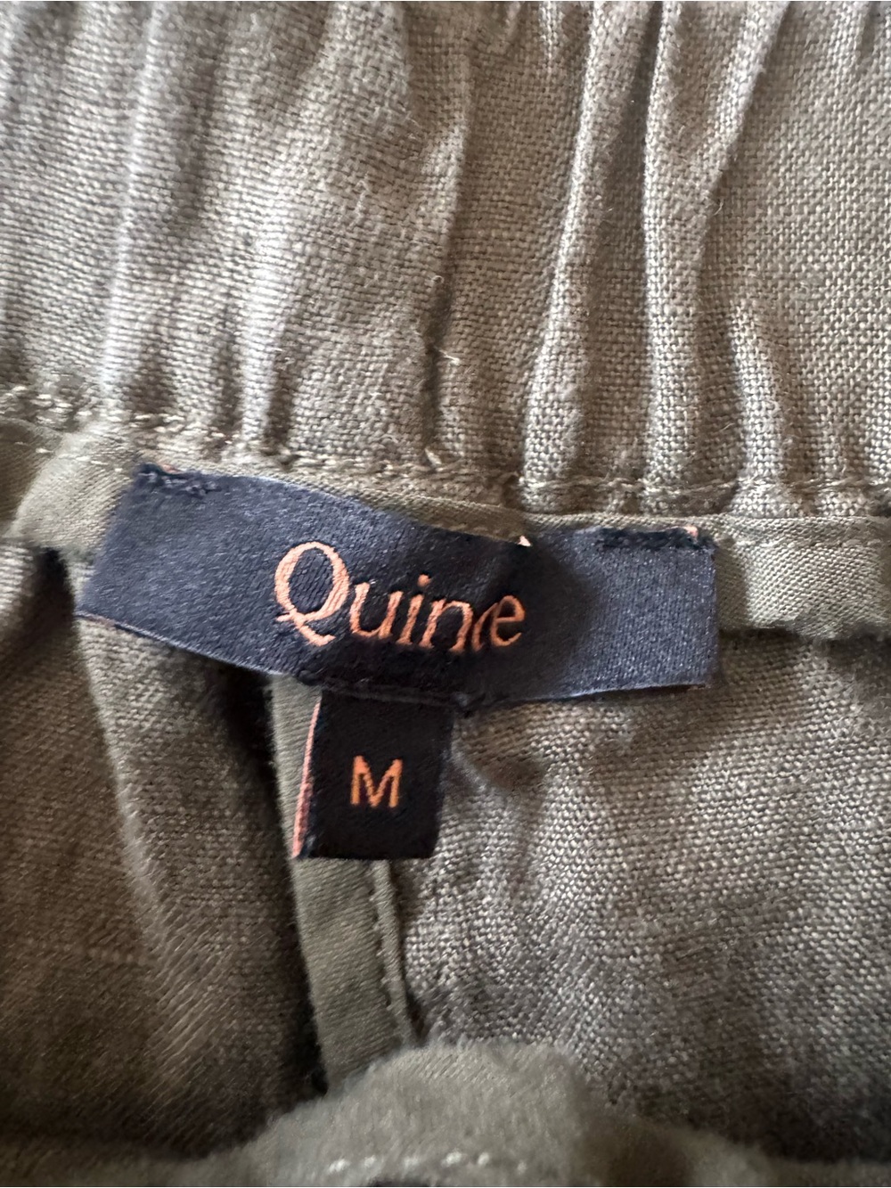 Quince 100% European Linen Pants - M - Olive - Picture 4 of 7